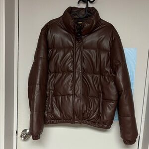 Ci Sono Women's Brown Puffer Jacket